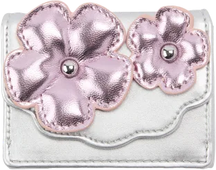 ぷっくりフラワーウォレット シルバー